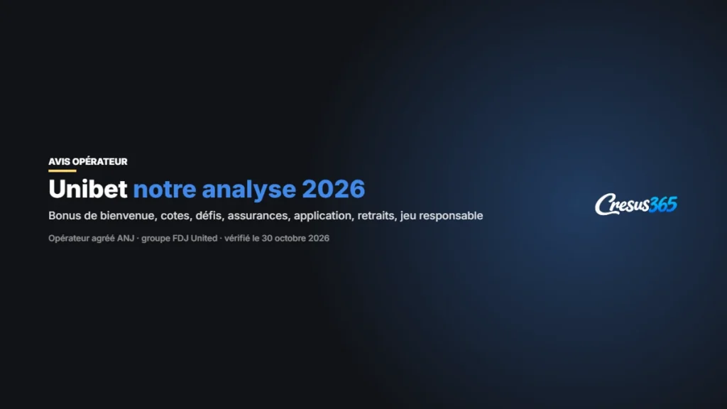 Avis Unibet 2026 : bonus, cotes, défis, application et retraits